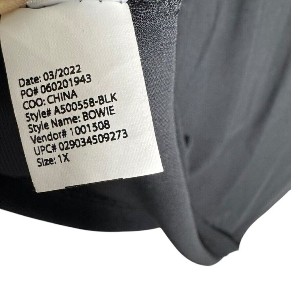 LOGO Layers by Lori Goldstein sheer mesh tunic top black size 1X 3/4 sleeve - Picture 7 of 9